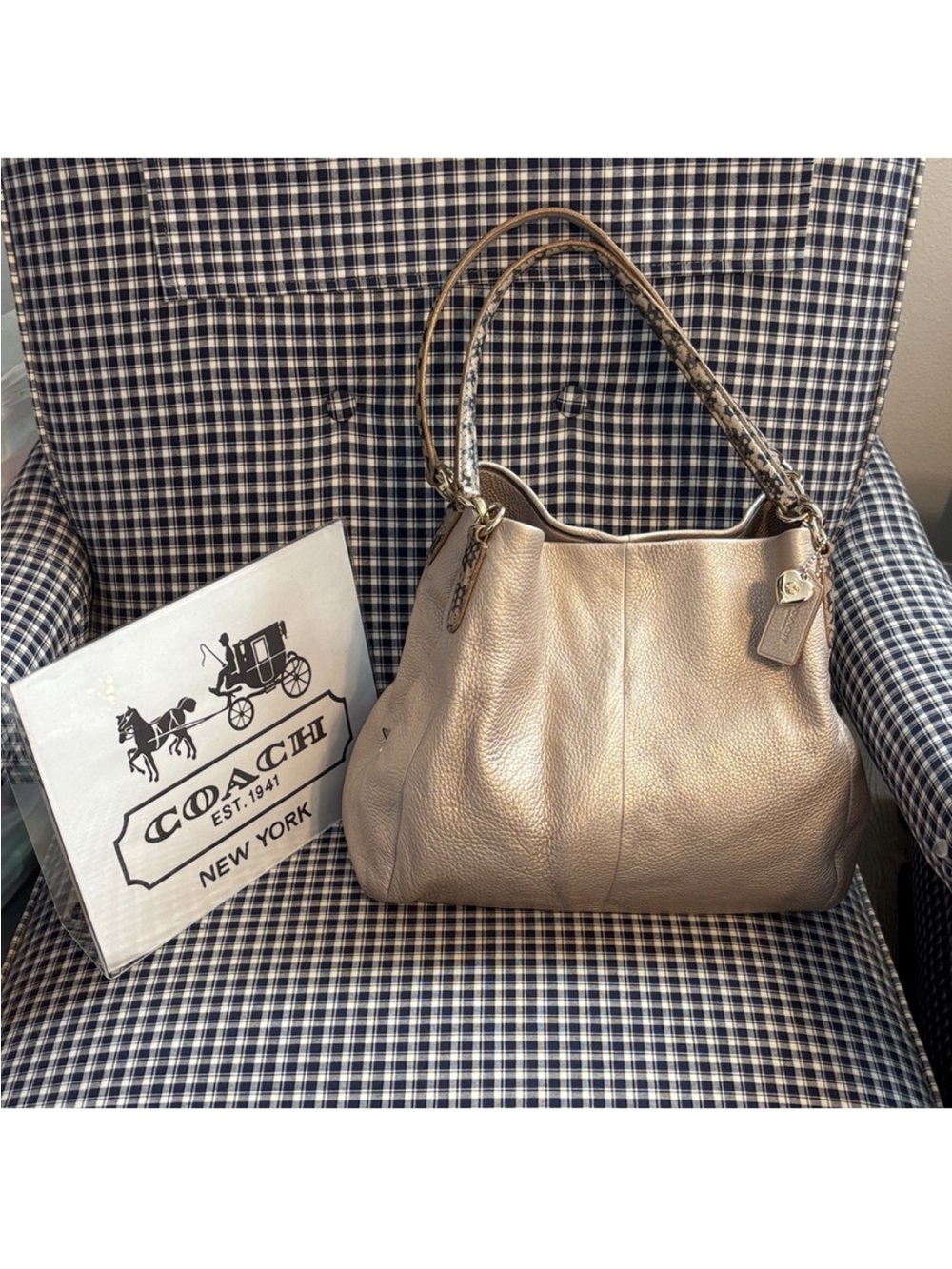 Coach Lexi Hobo Pearl Pink Leather Shoulder Bag